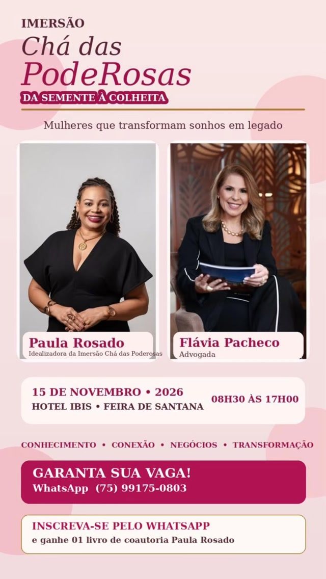 Cartaz da Imersão Chá das PodeRosas
